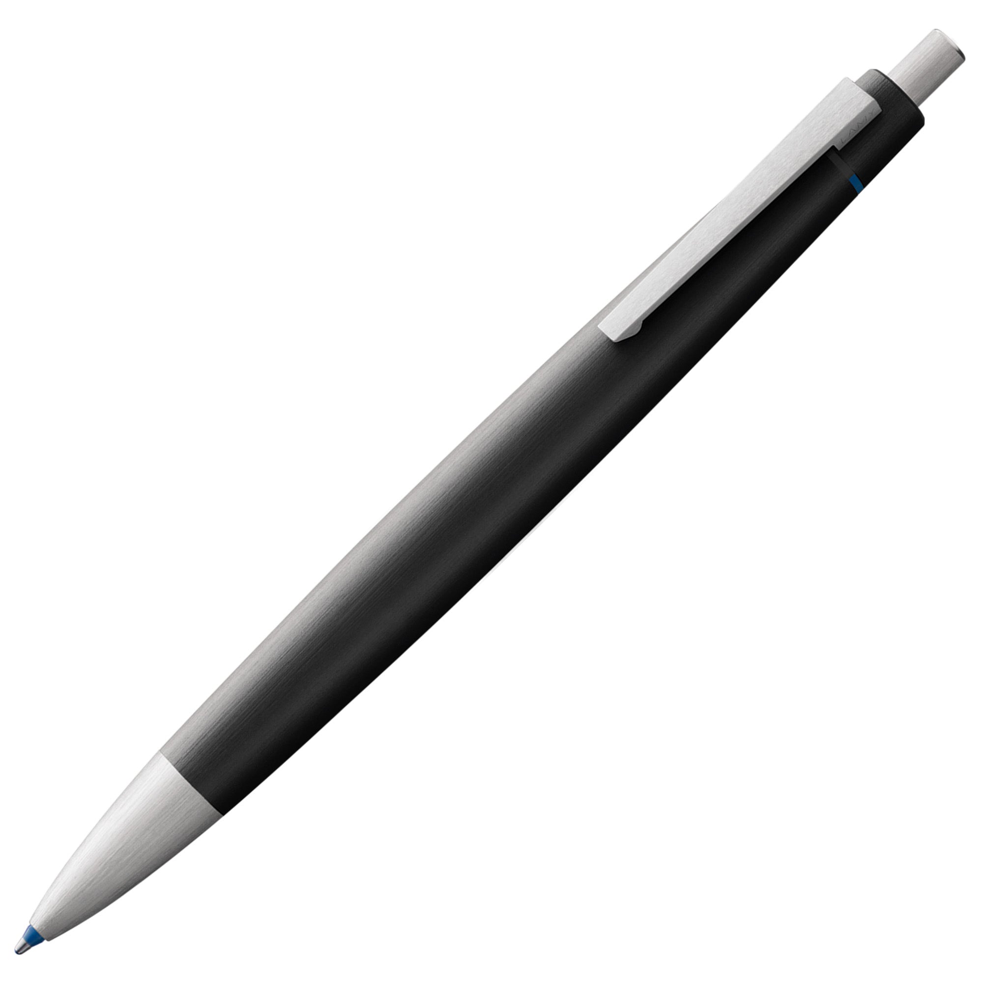 LAMY 2000 black multicolours pen / displayed automatic colour selection / fibreglass / fittings: stainless steel, matt brushed finish / with refills LAMY M 21 black, blue, red and green