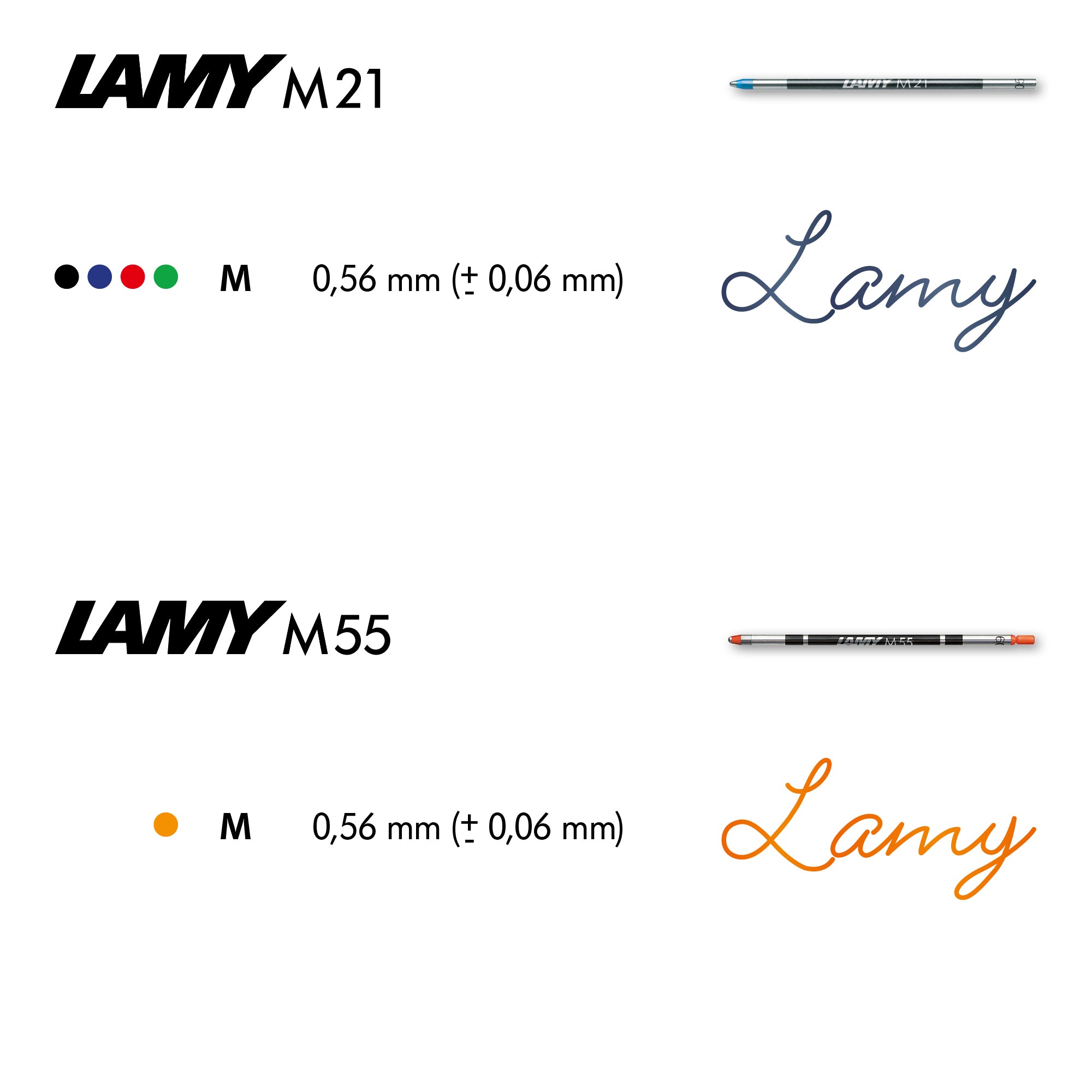 LAMY M 55 M Marker refill orange