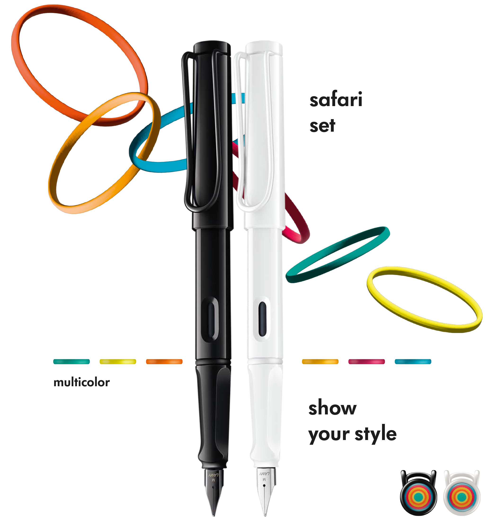 LAMY safari all white multicolor gift set
