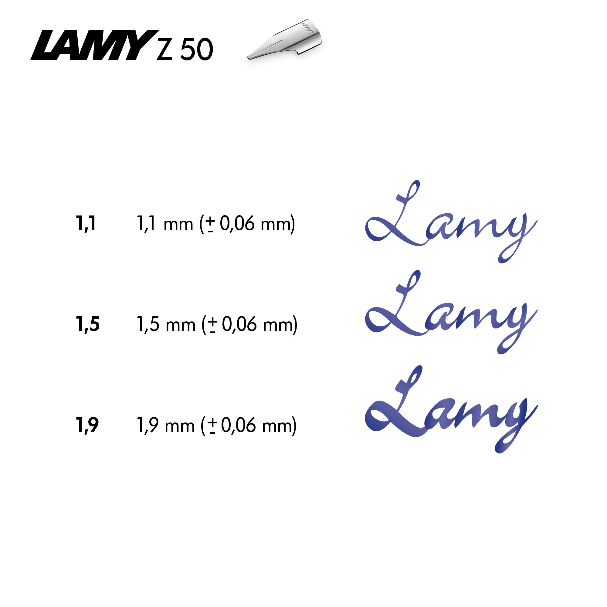 LAMY Z50 stainless steel calligraphy nib