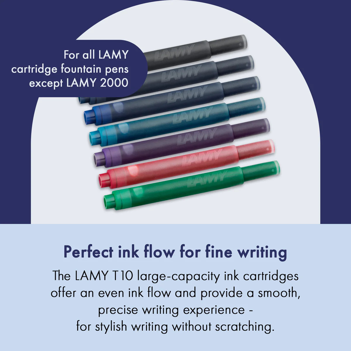 LAMY T10 bläckpatroner - blå