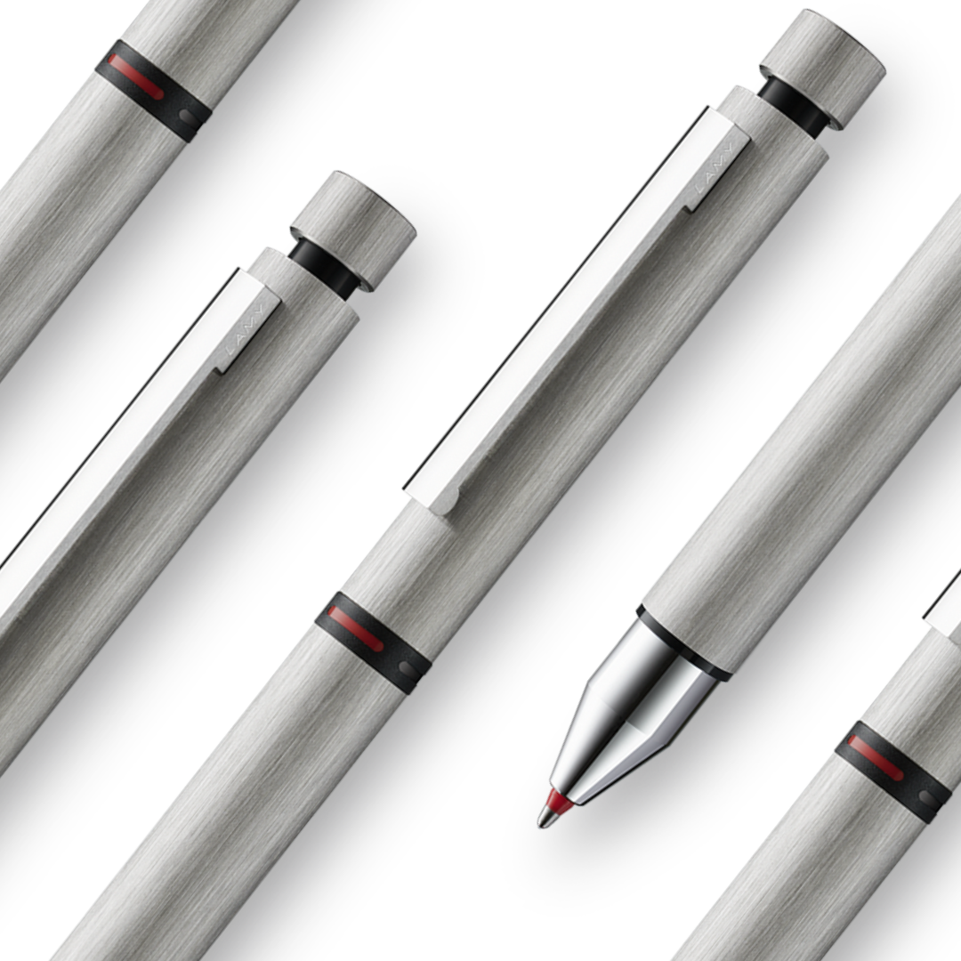 LAMY cp 1 tri pen brushed - with red marker