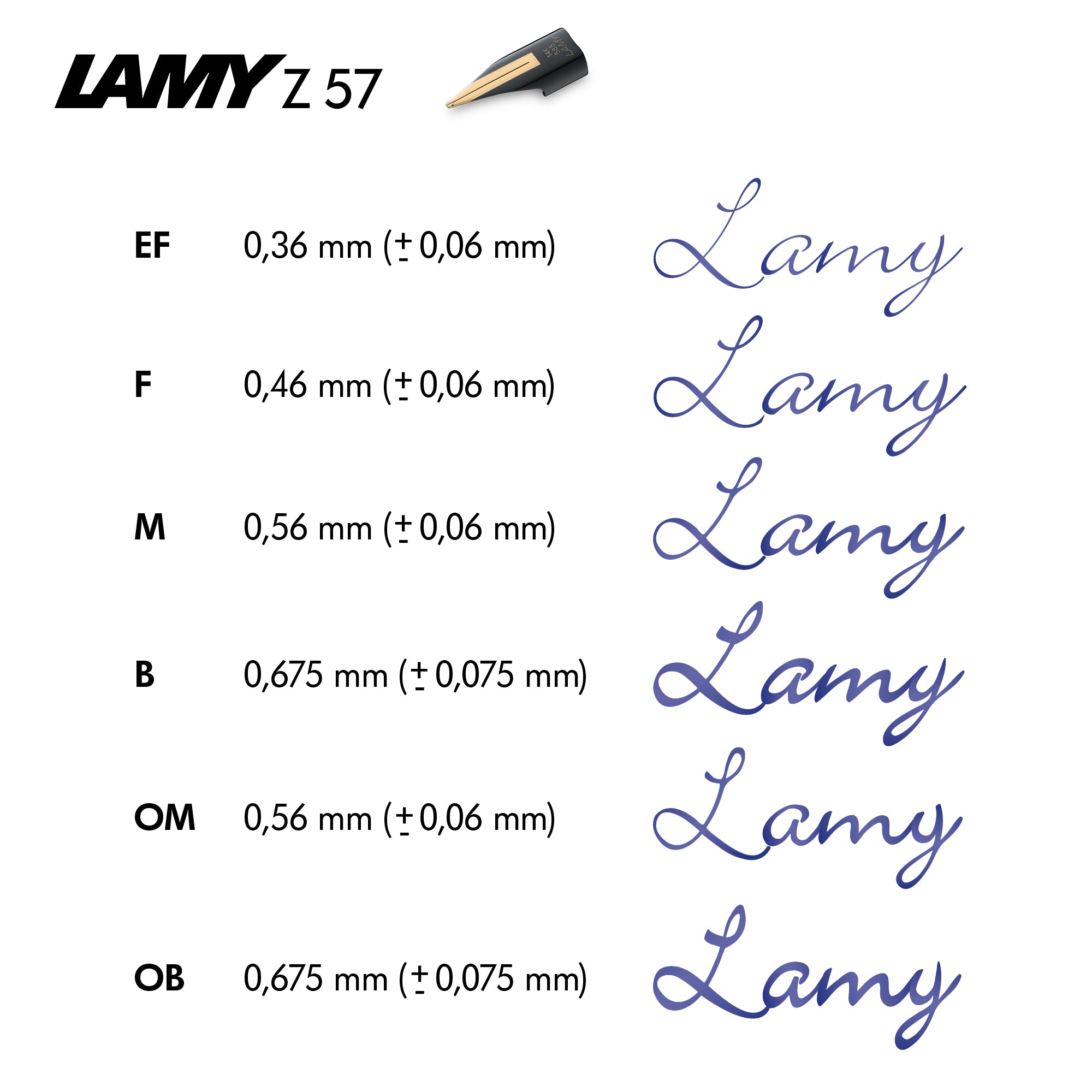 LAMY Z57 - 14 kt. Gold Bicolour Nib