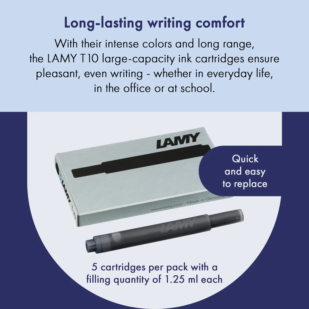 LAMY T10 ink cartridges - black