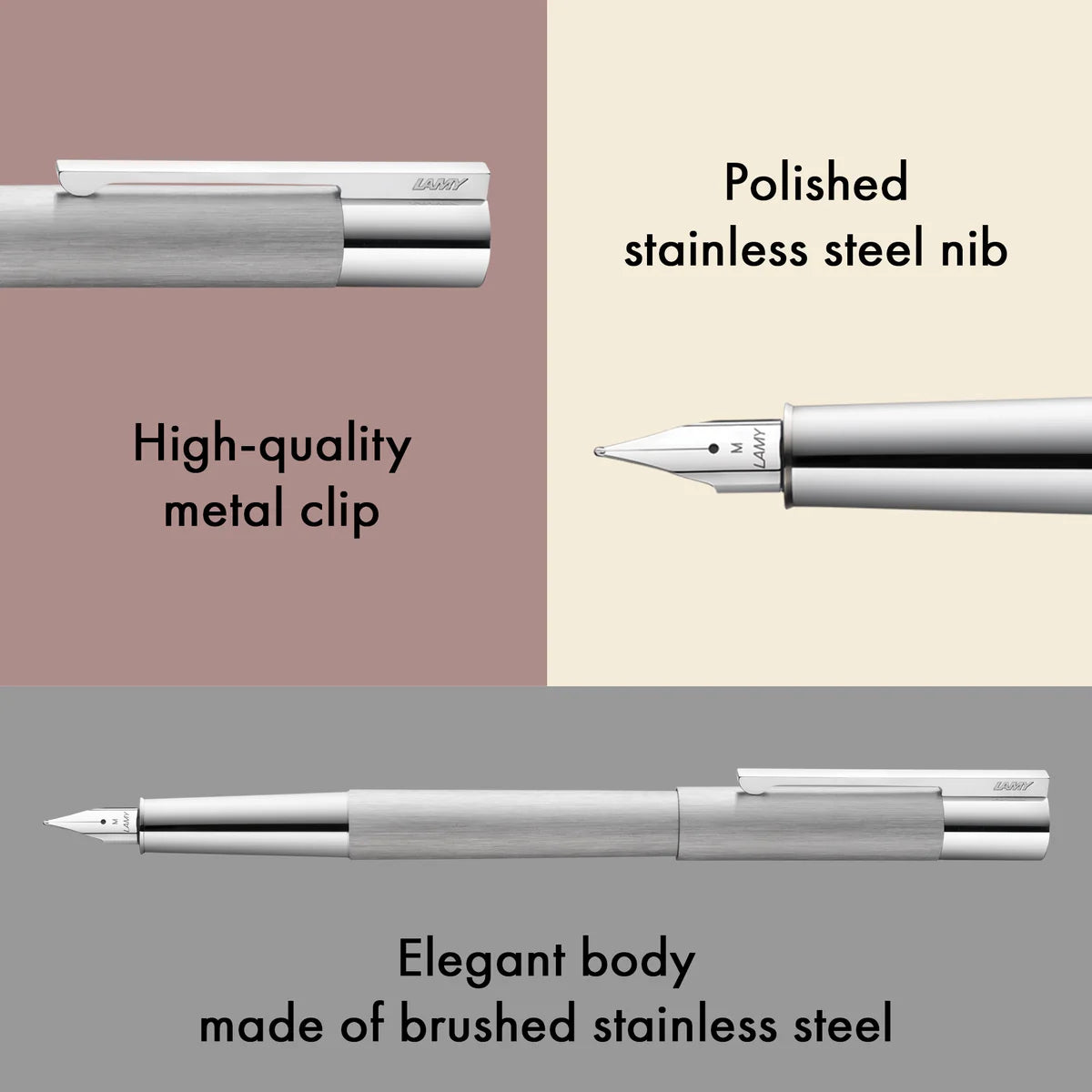 LAMY scala brushed silver reservoarpenna